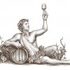 Bacchus-Woodcut