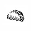 Taco-woodcut