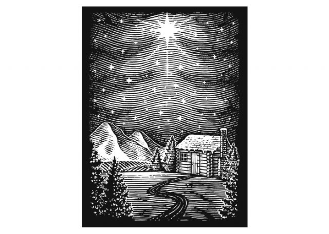 christmas-cabin-scene